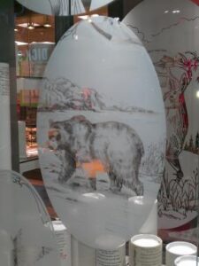 Bear with Fish Decal