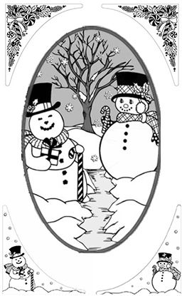 Snowman and Lady with corners