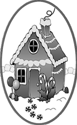Gingerbread house decal